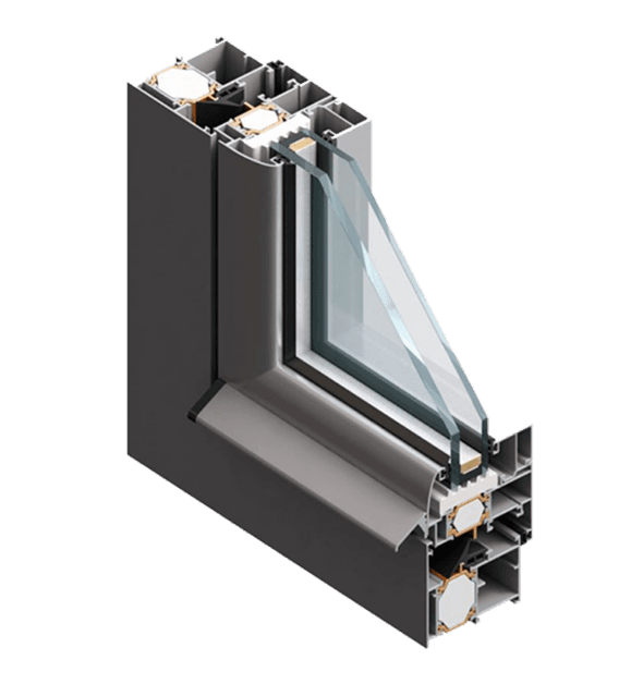 Aluminum profile architectural section