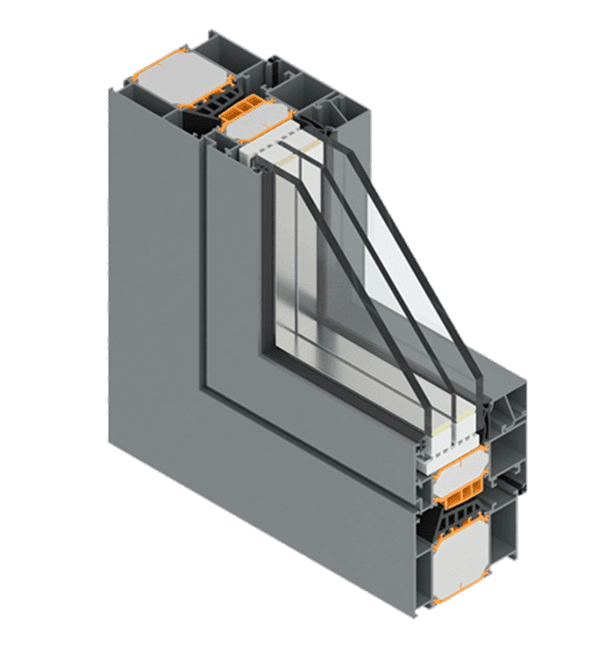 Aluminum profile architectural section