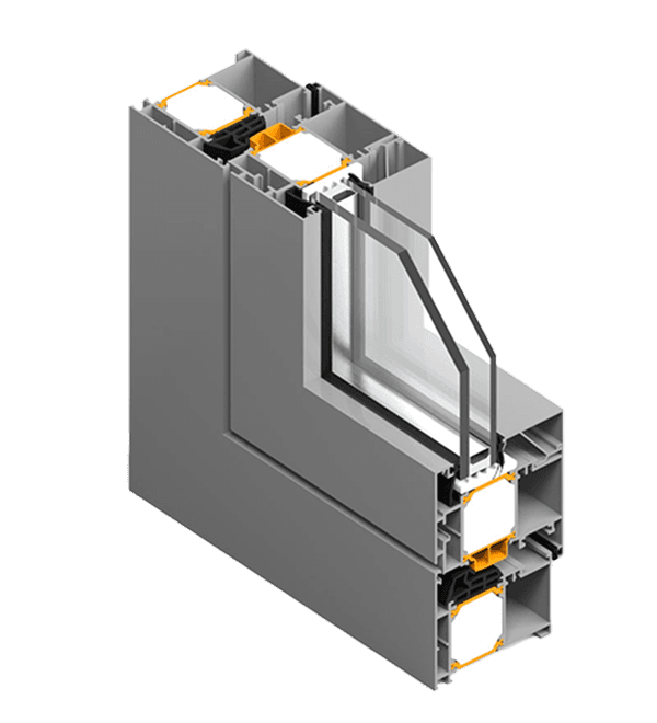 Aluminum profile architectural section