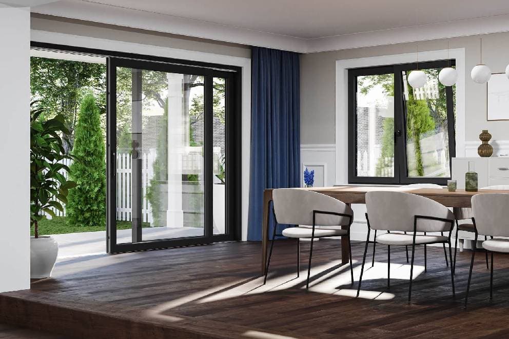 Komfor linija PVC window system implementation