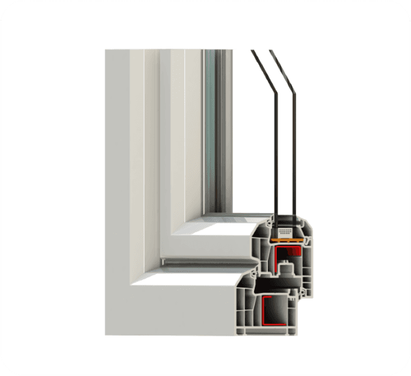 Komfor linija PVC profile technical section