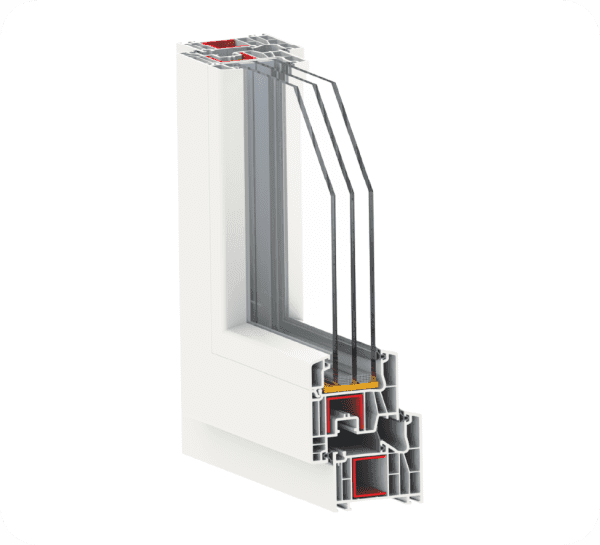 Komfor linija PVC profile technical section